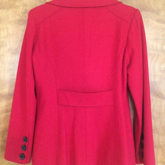 BRAND NEW Black Rivet Red Pea Coat, medium - Picture 4 of 11